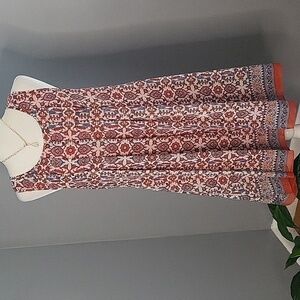 Max Studio Scoop Neck Lined Pull Over Figure Flattering Swing Dress - Size S